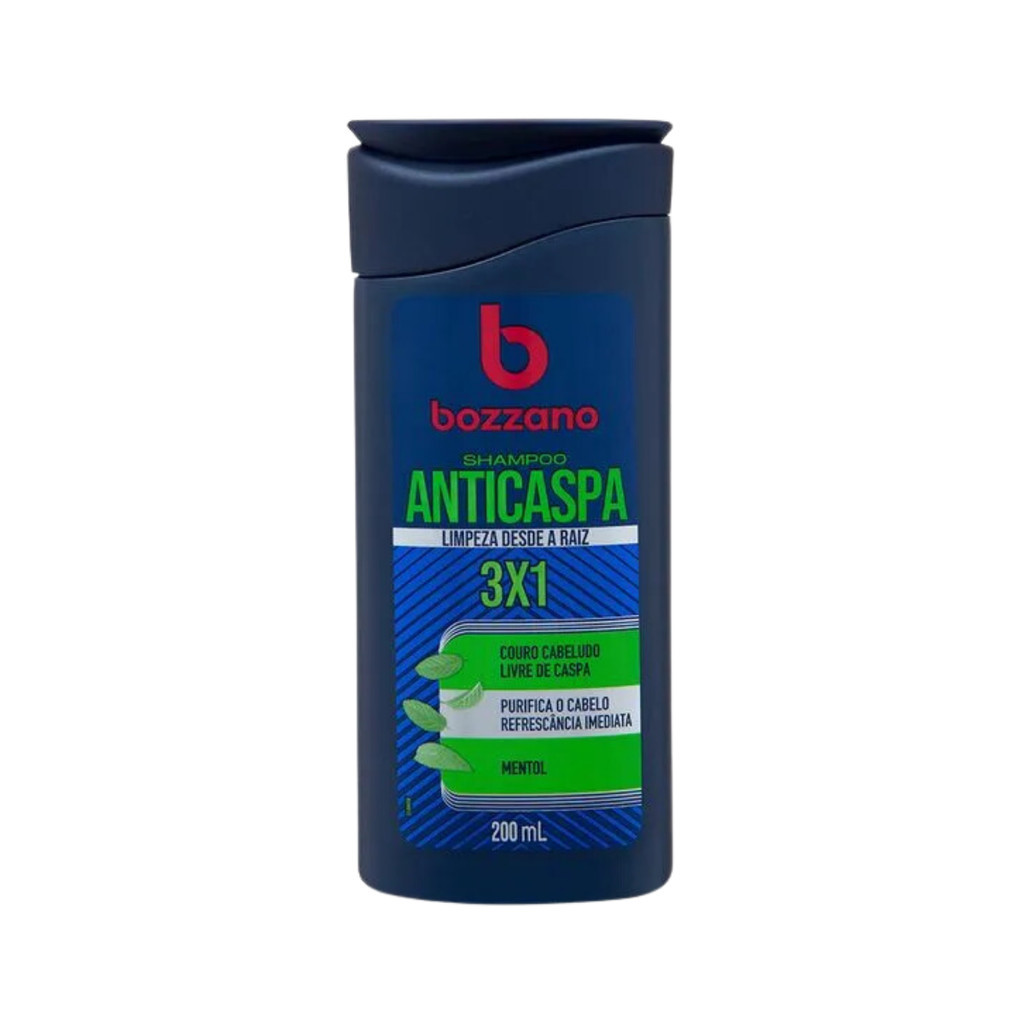 Shampoo Anticaspa Masculino Limpeza Profunda Bozzano 200Ml