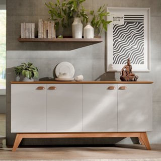 Buffet para Sala de Jantar 4 Portas Atlanta Iii Gianduia/Nature em Oferta na Shopee