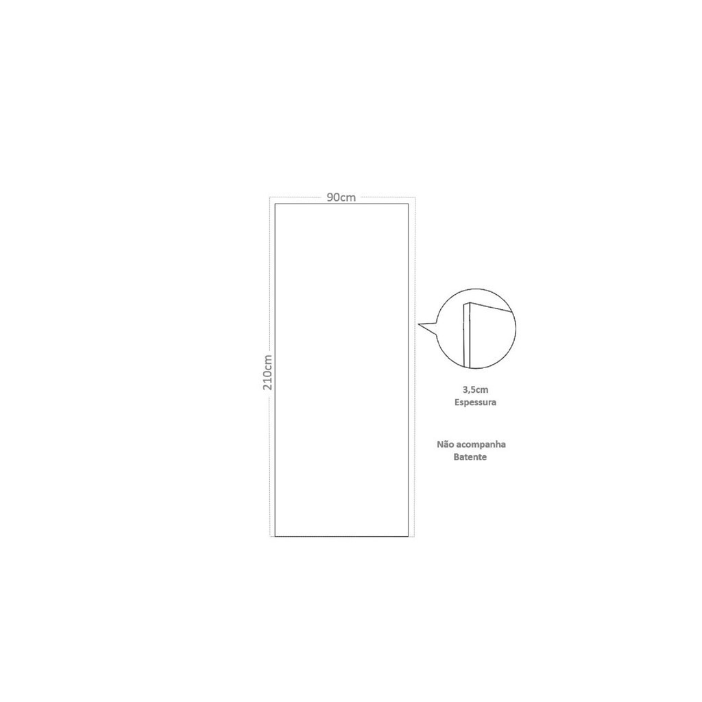 Detalhes do Folha de Porta Madeira Decorada 210x90cm Espessura 3,5cm Mantiqueira Mgm Branco