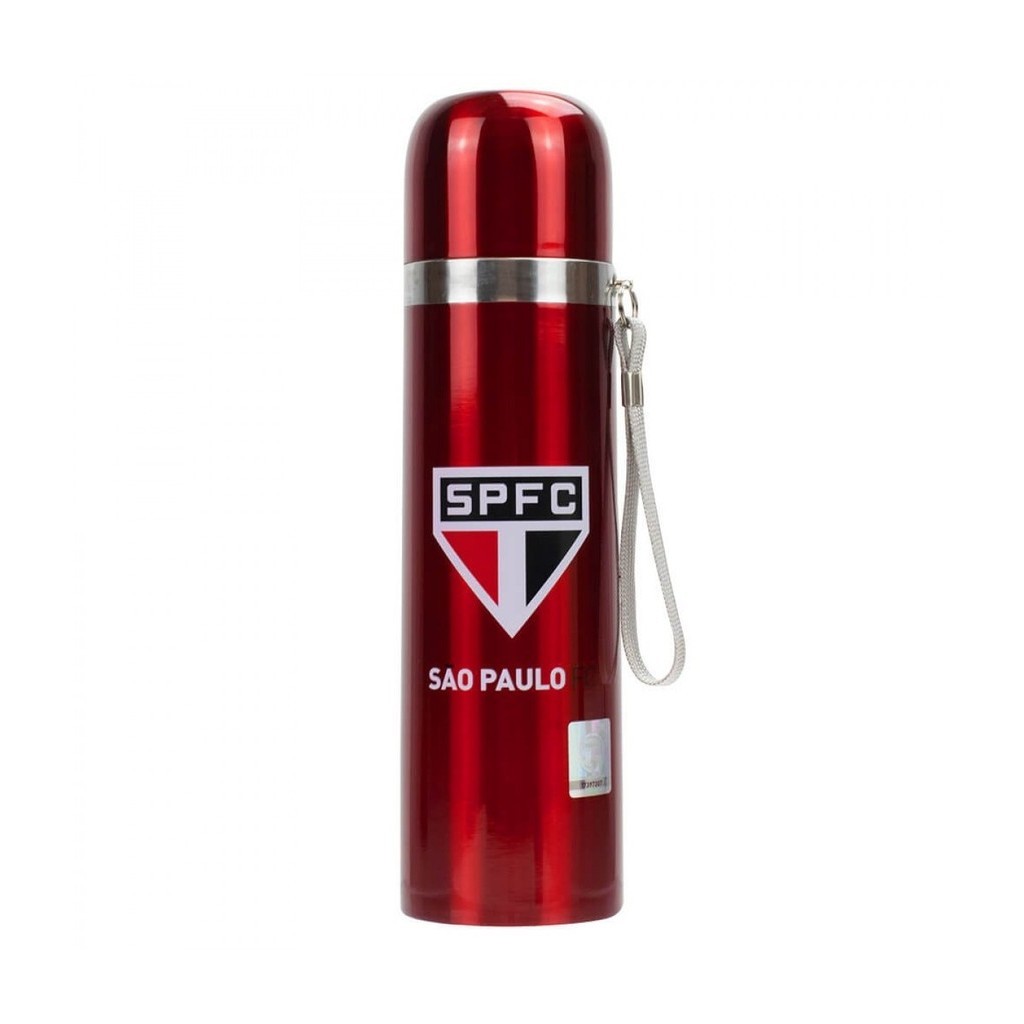 Garrafa Térmica São Paulo Oficial Aço Inox 500ml Tricolor