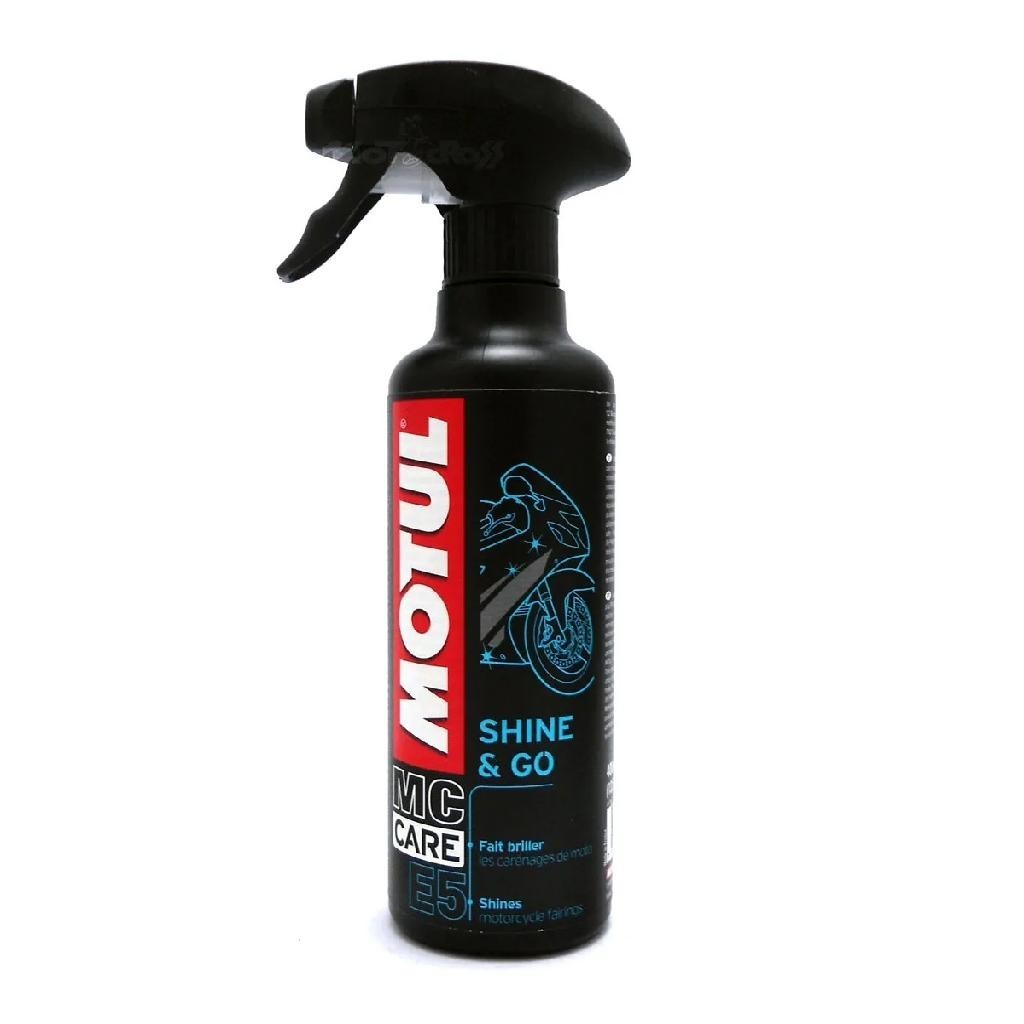 Revitalizador Spray Motul MC Care E5 Shine e Go Auto Brilho Carenagem 400ml