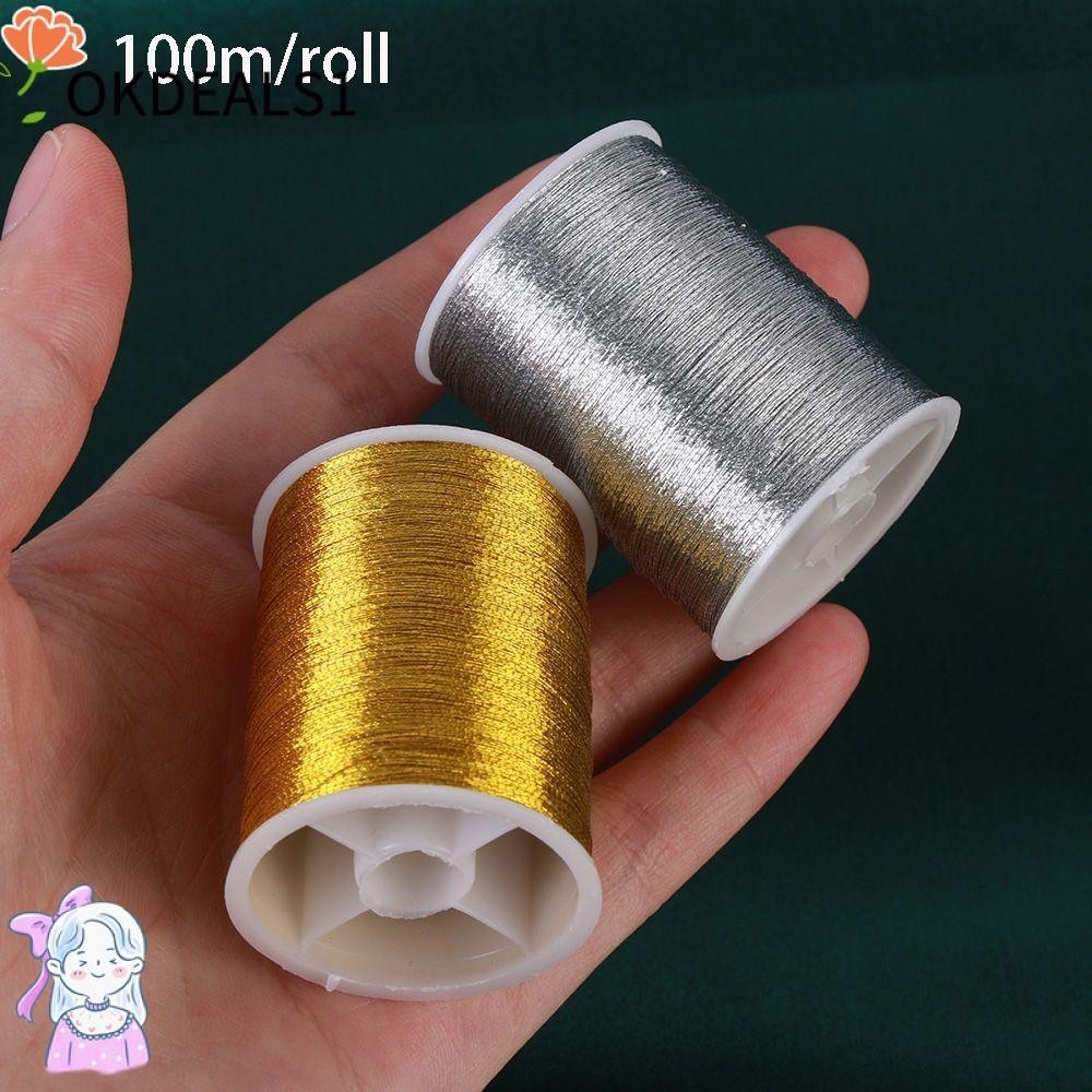 OKDEALS 100 Metros Bordado Com Fio De Ouro Cross Stitch Nova Máquina De Costura Artesanal em Oferta na Shopee