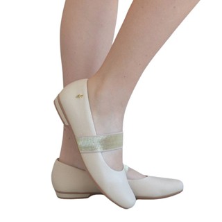 Sapatilha feminina Usaflex uc0502 couro creme conforto em Oferta na Shopee