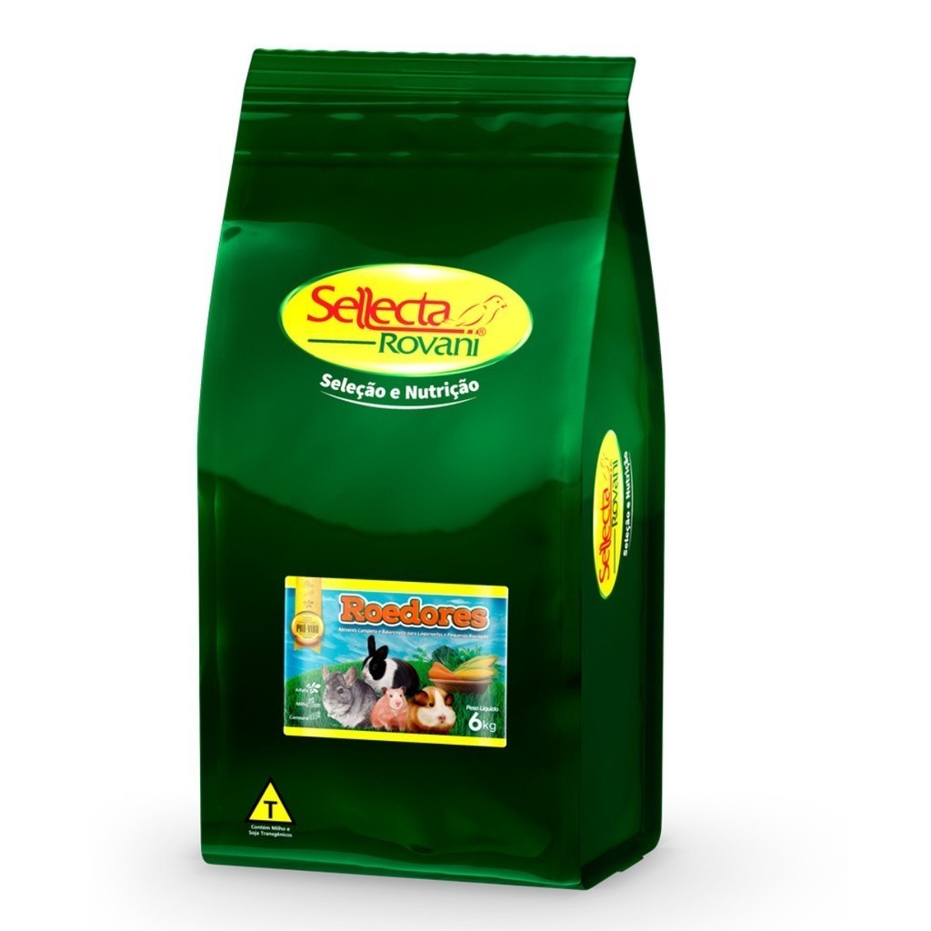 Ração Sellecta Extrusado Roedores 6kg Hamster Coelho