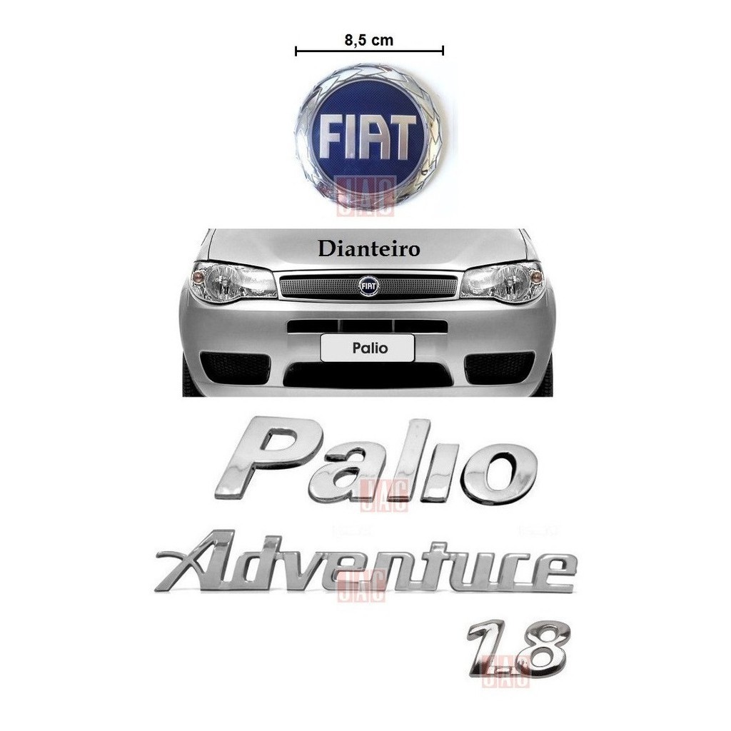 Emblemas Palio Adventure 1.8 + Fiat Da Grade - 2005 À 2008