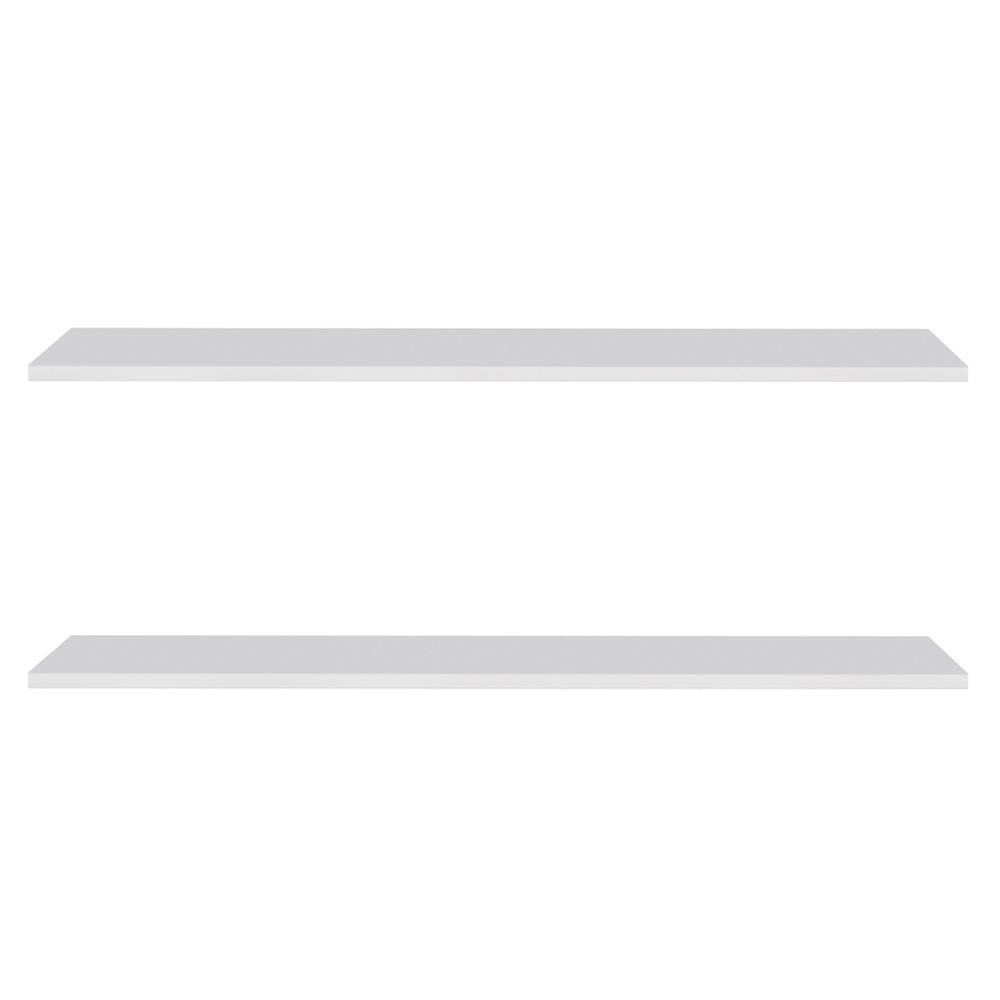 Prateleira Flutuante de Quarto Adulto Kit 2 Suporte Invisível 91cm Yara Branco - Lumil em Oferta na Shopee