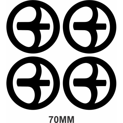 Jogo Adesivo Emblema Logo Roda Calota Meio Brasinca 70mm