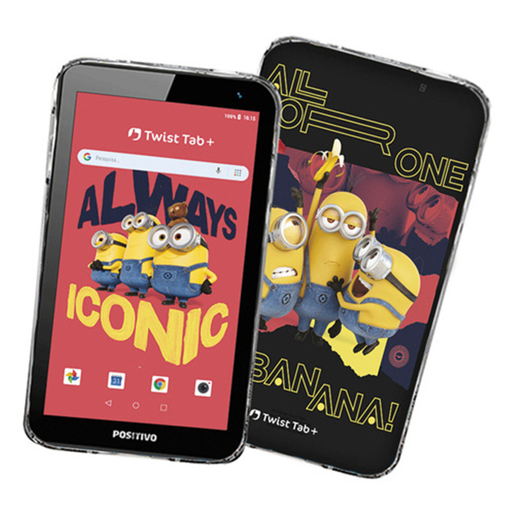 Tablet Positivo Twist Tab Minions + 2gb 64gb 7" 2mp Capa T780MF