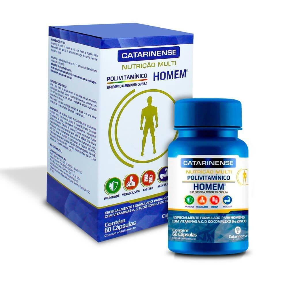 POLIVITAMÍNICO NUTRIÇÃO MULTI HOMEM COM 60 CÁPSULAS em Oferta na Shopee