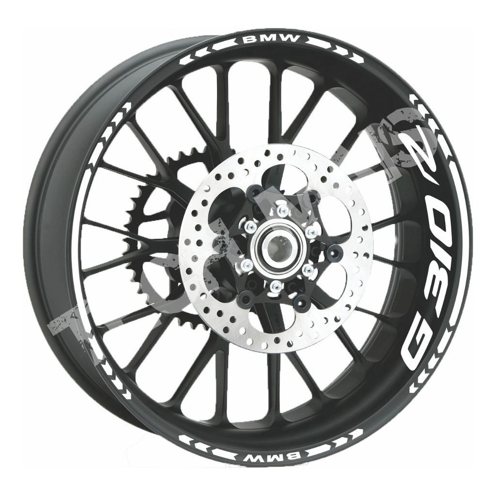 Kit Adesivos Refletivo Rodas Frisos Moto Bmw G 310 R 8logos refletive