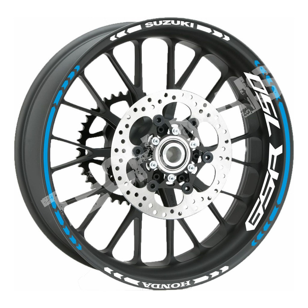 Kit Adesivos Refletivo De Rodas Frisos Moto Suzuki Gsr 750 refletivo