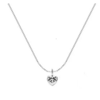 Gargantilha chocker 40cm Prata 925 Ponto de Luz coração 40cm em Oferta na Shopee