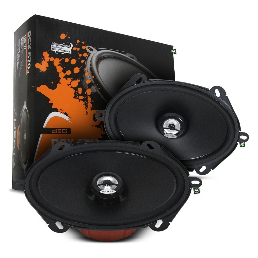 Par de Alto Falantes 5x7  Hertz Coaxial DCX570.3 - 120 Watts Rms
