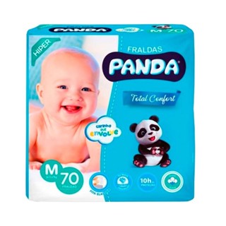 Fralda Infantil Panda Hiper Tamanho M 70 Unidades em Oferta na Shopee