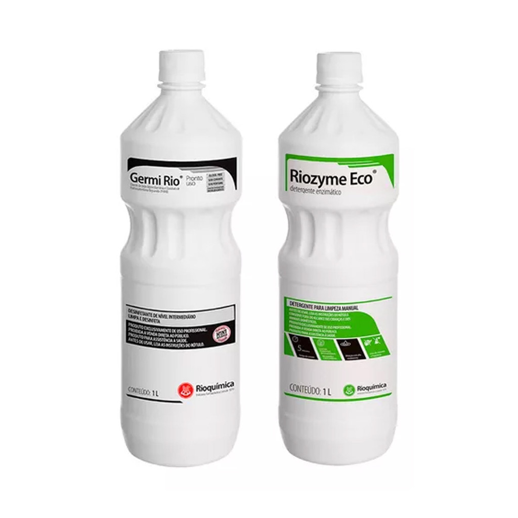Detergente Riozyme Eco 1 L + Desinfetante Germi Rio 1 L