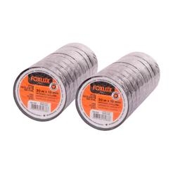 Fita Isolante PVC Antichamas Foxlux 30m x 19mm 600V Kit com 20