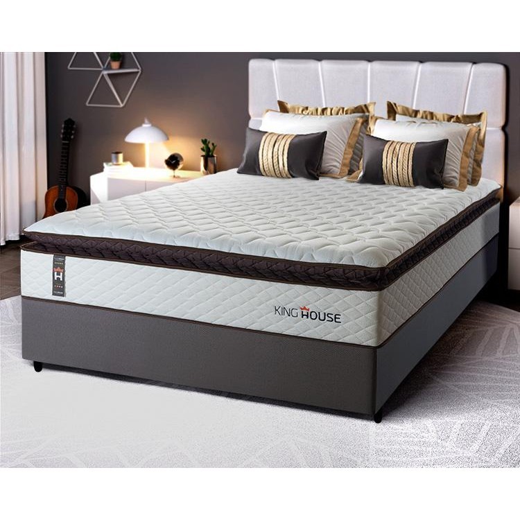 Conjunto Cama Box Espuma San Diego Branco Casal 138x188x67 em Oferta na Shopee