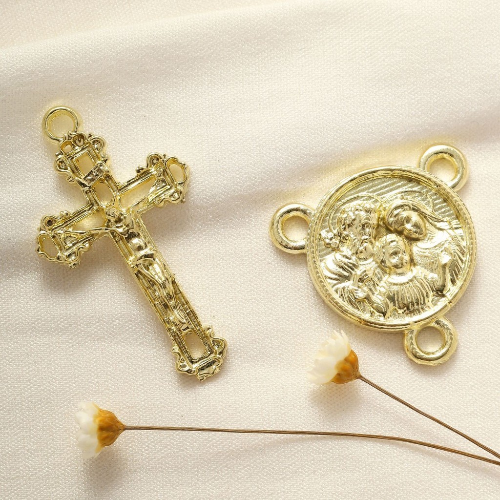 Entremeios Para Terço + Crucifixos Para Terço Sagrada Família Alta Qualidade Atacado em Oferta na Shopee