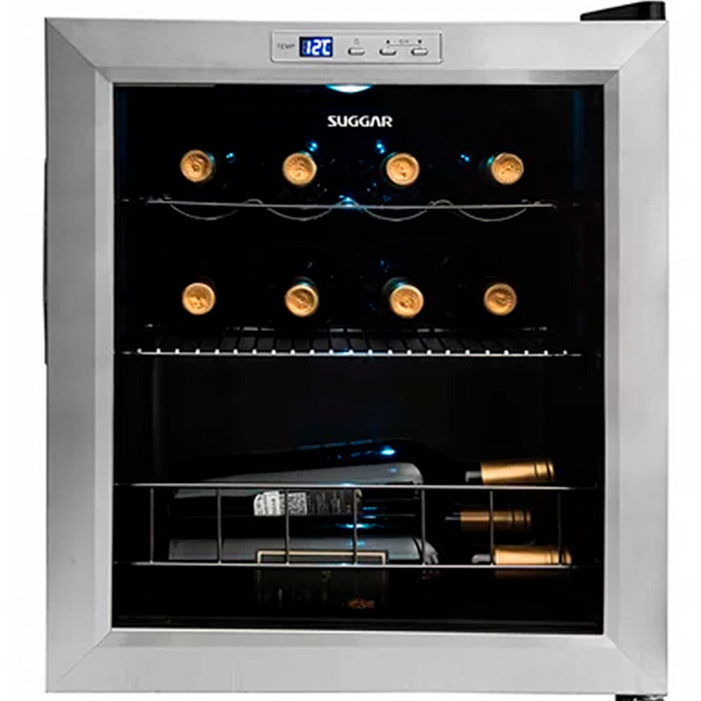Adega Climatizada Suggar Lyon 13 Garrafas Porta Espelhada Painel Digital 220V Inox - Home Appliances