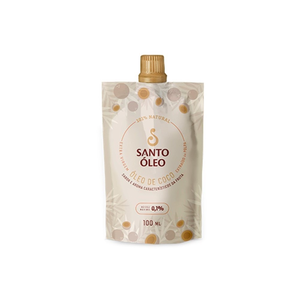 Óleo de Coco Extra Virgem Polpa 100ml Pouch - Santo Óleo em Oferta na Shopee