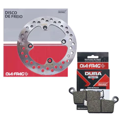 Disco de Freio Traseiro Xre 300 Sem Abs 2009 A 2018 + Pastilhas Diafrag
