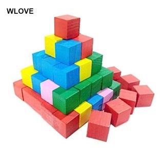 Empilhamento De Madeira Blocos De Construção Cubos Quadrados Baby Kids Brinquedos Educativos De Aprendizagem (WL2BR0627) em Oferta na Shopee