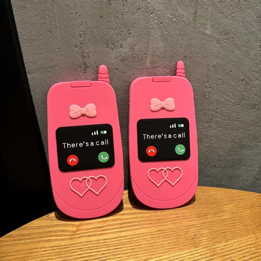 Para Iphone 11 12 13 14 15 16 17 Pro max 3D Rosa Amor Flip Capa Dupla Silicone Caso De Telefone — imagem 2 de 2