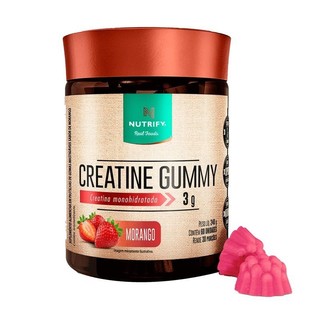 Nutrify Creatina Gummy - Creatina Monohidratada Clean Label Energia e Performance - 60 Unidades em Oferta na Shopee