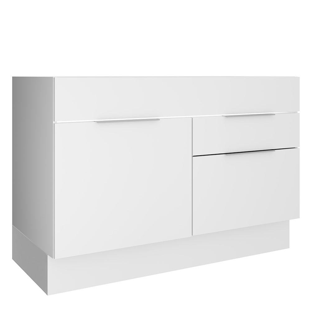Balcão de Pia Madesa Stella 1 Porta e 2 Gavetas - Branco em Oferta na Shopee