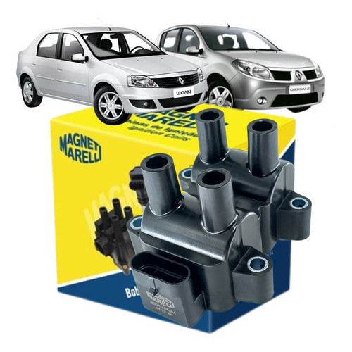 Bobina Ignição Original Magneti Marelli Logan Sandero 1.6 8v 2008 a 2017 - Spare Parts and Accessories for Vehicles
