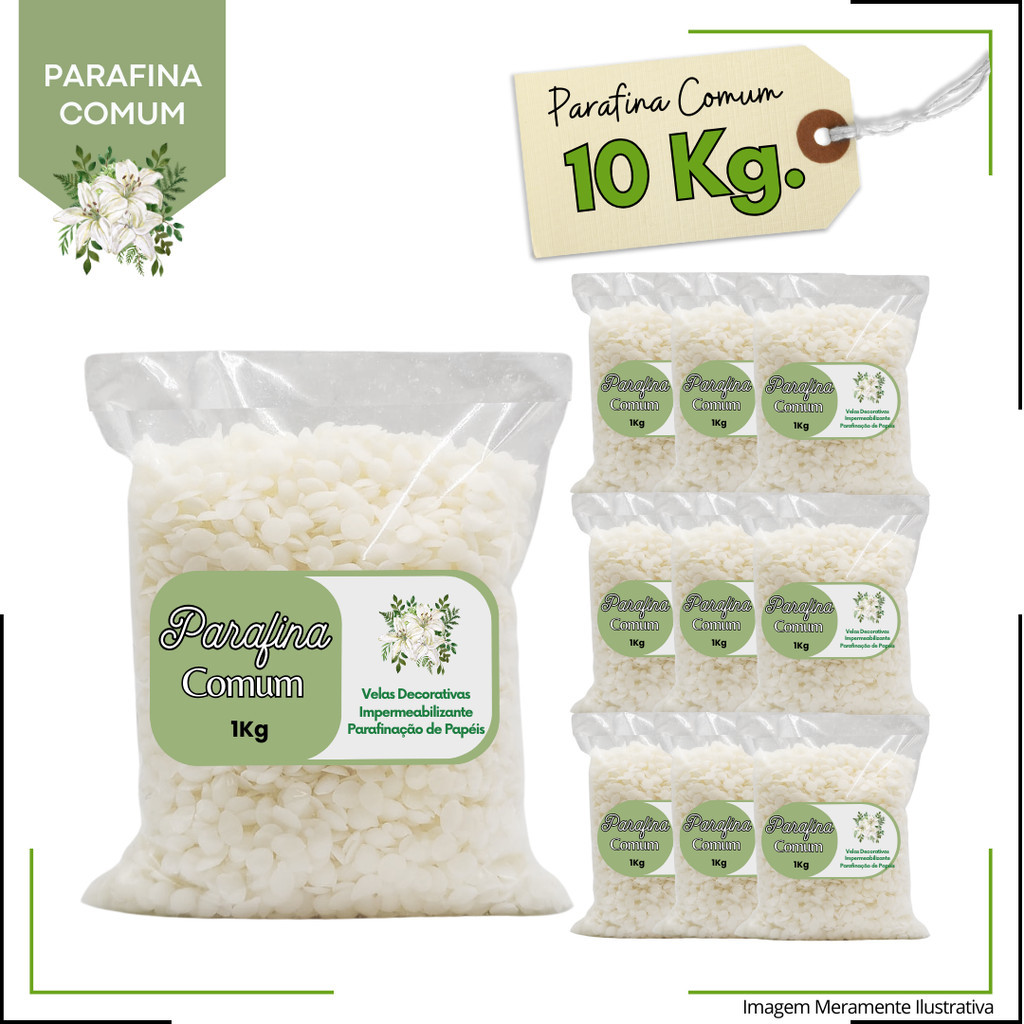 Parafina em Lentilha Pura140/145°F Granulada Para Velas Artesanais 10kg ou 25kg
