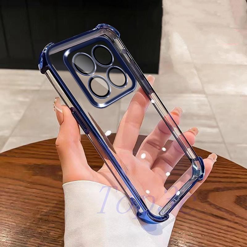 Capinha Poco X7 5G , De Telefone Transparente anti-Queda De Quatro Cantos SJDK