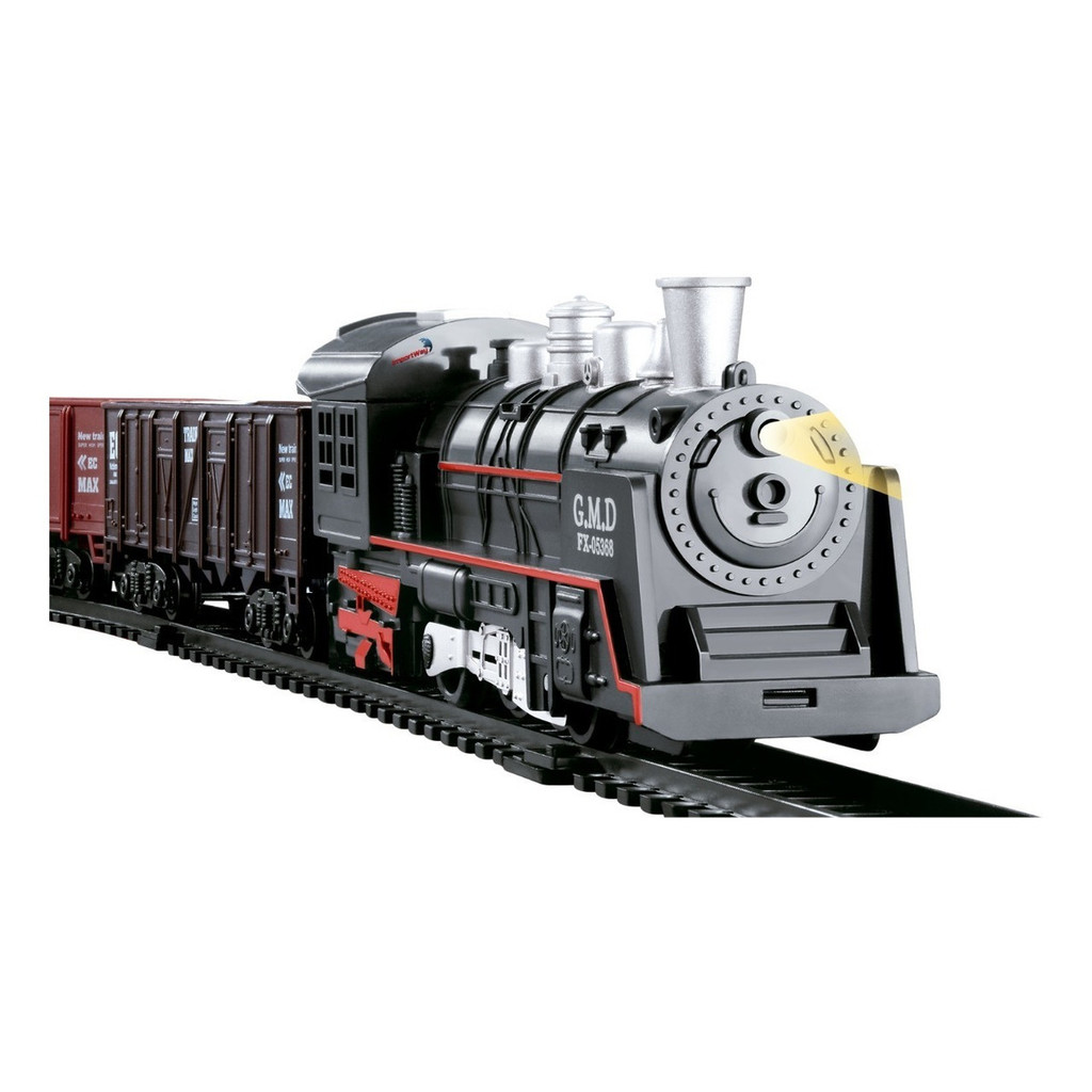 Trem Locomotiva Infantil 14 Peças c/ Luz e Som Importway
