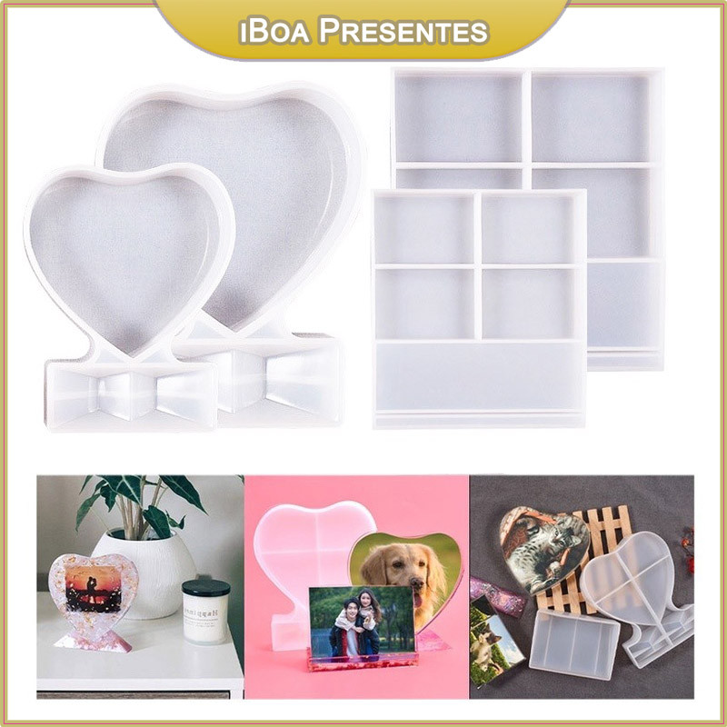 Diy Moldes De Silicone Base De Resina Artesanato Fotográfica iBoa Presentes em Oferta na Shopee