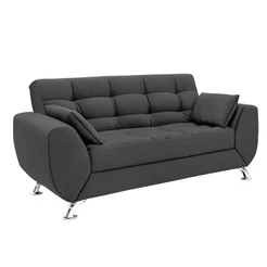 Sofá 2 Lugares Larissa Suede Cinza