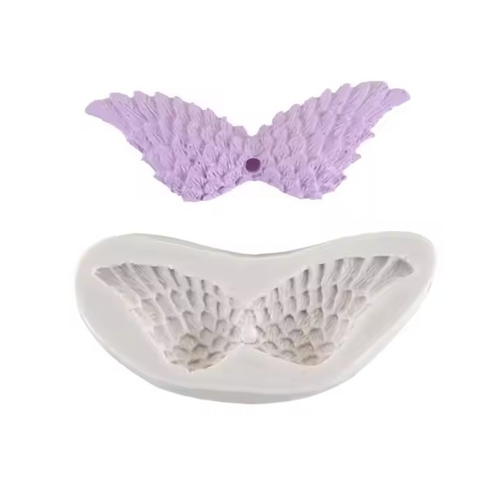 MOLDE SILICONE ASAS ANJO CUPIDO CHOCOLATE FONDANT BISCUIT