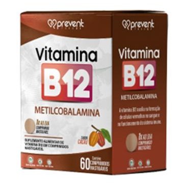 Vitamina B12 60CP mastigável - Cacau PREVENT
