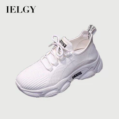 IELGY Trendy Fashion Casual Feminino Sapatos Voadores Malha Feminina Respirável Confortável