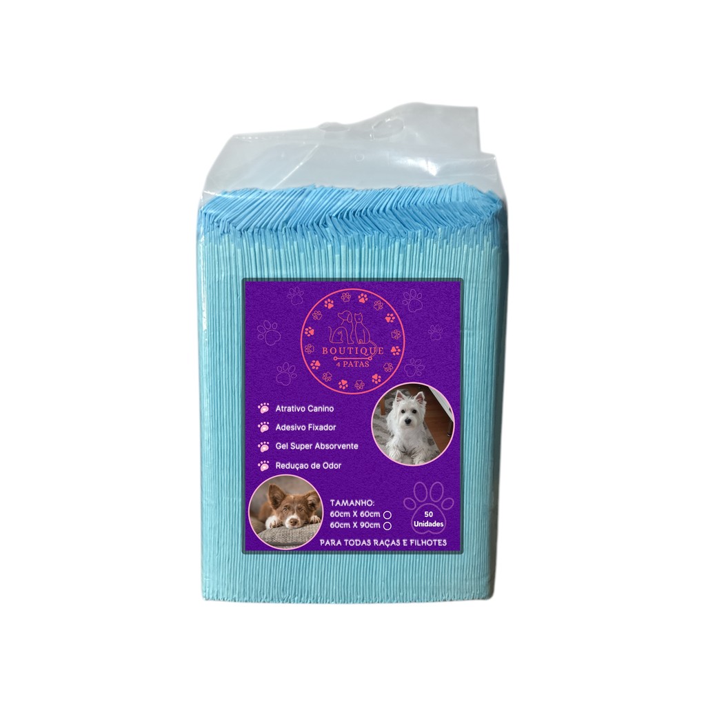 Tapete Higiênico Descartavel Pet 60x60 50 unid Cachorro Cães em Oferta na Shopee