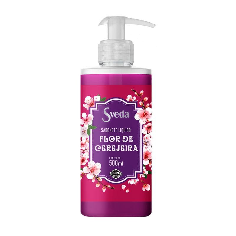 Sabonete Liquido Sveda Flor de Cerejeira 500ml em Oferta na Shopee