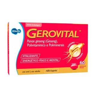 Polivitamínico e Poliminerais Gerovital 60 Cápsulas Moles em Oferta na Shopee