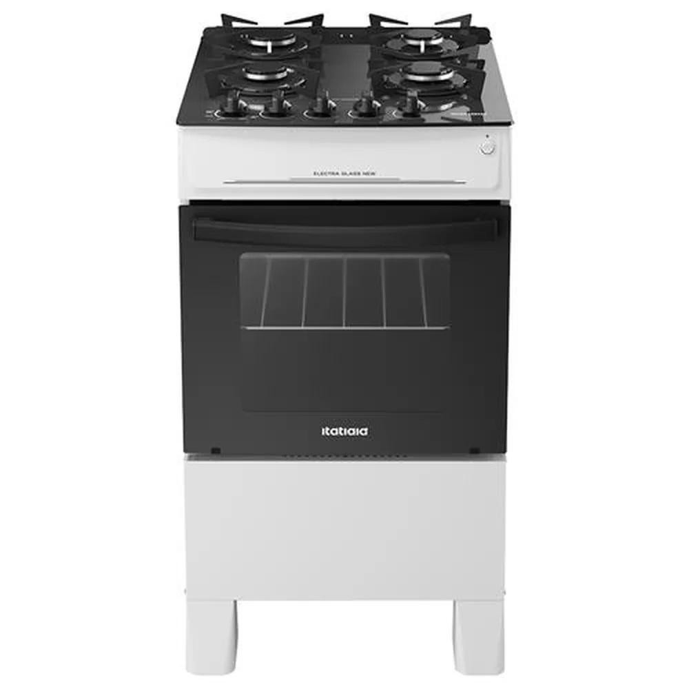 Fogão Itatiaia 4 Bocas Electra Glass New Branco - Bivolt - Home Appliances