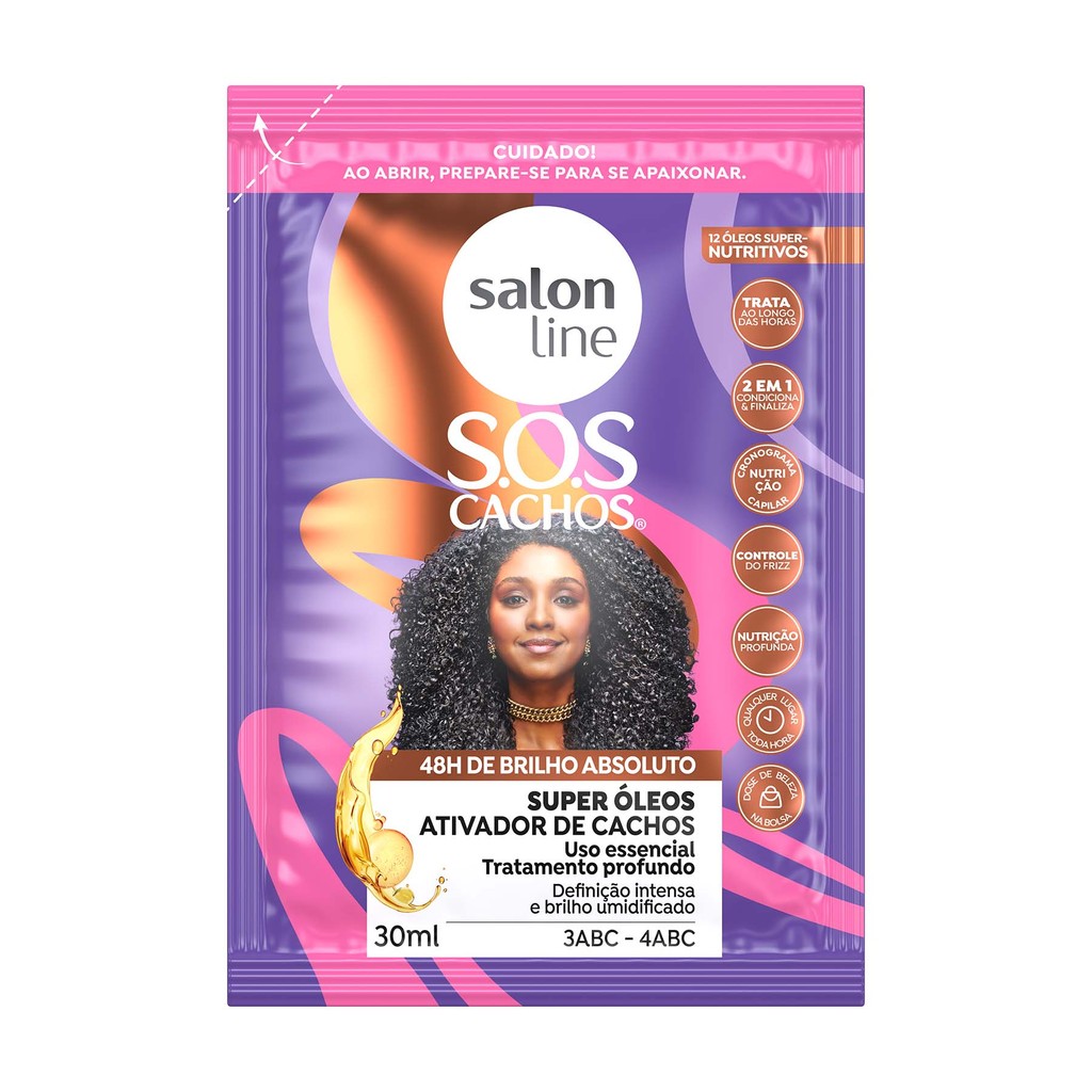 Sachê Ativador de Cachos SOS Cachos Super Óleos 30ml - Beauty