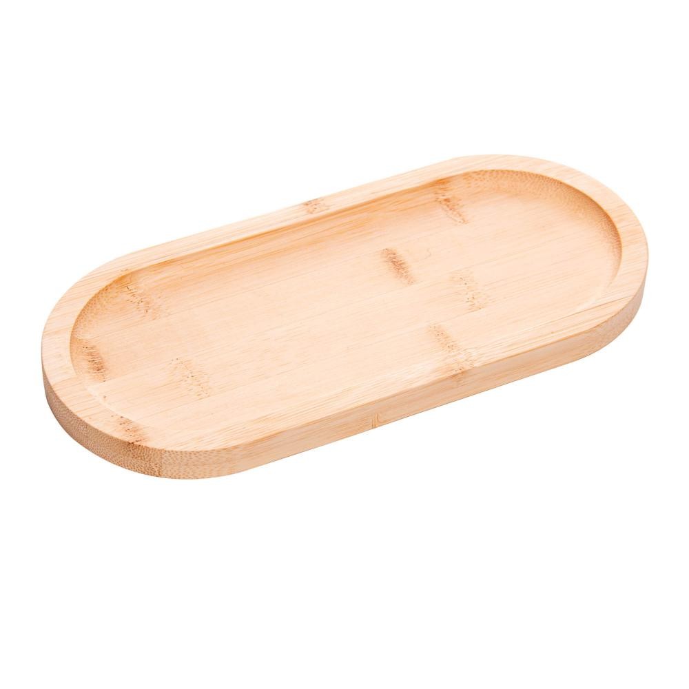 Bandeja Oval Nature Lyor 24cm x 11cm x 1,5 cm Bambu - Home & Living