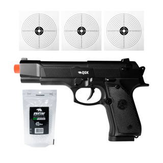 PISTOLA AIRSOFT SPRING FULL METAL SP92T 6MM QGK+1000BBS+ALVO em Oferta na Shopee