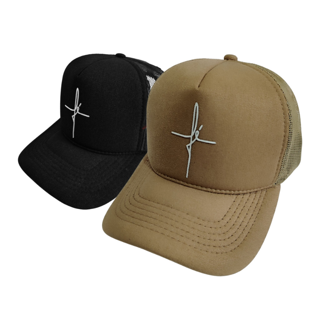 Boné Truck Fé Country Liso Telinha Bone Trucker Liso Bone Masculino Feminino Telinha