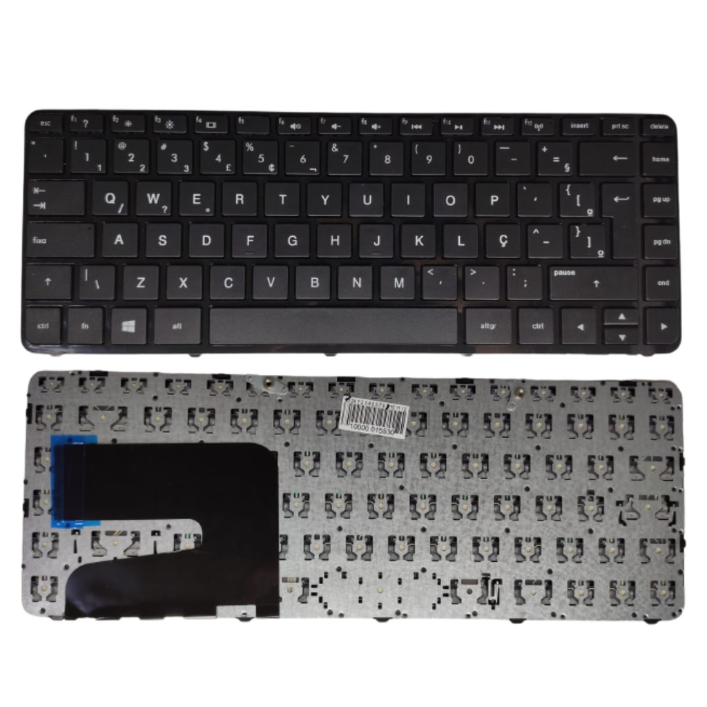 TECLADO HP 14-D027/14-D028/14-D030/14-D000/14-051BR/14-050BR/240-G3/Q-129/14B/14D COM MOLDURA