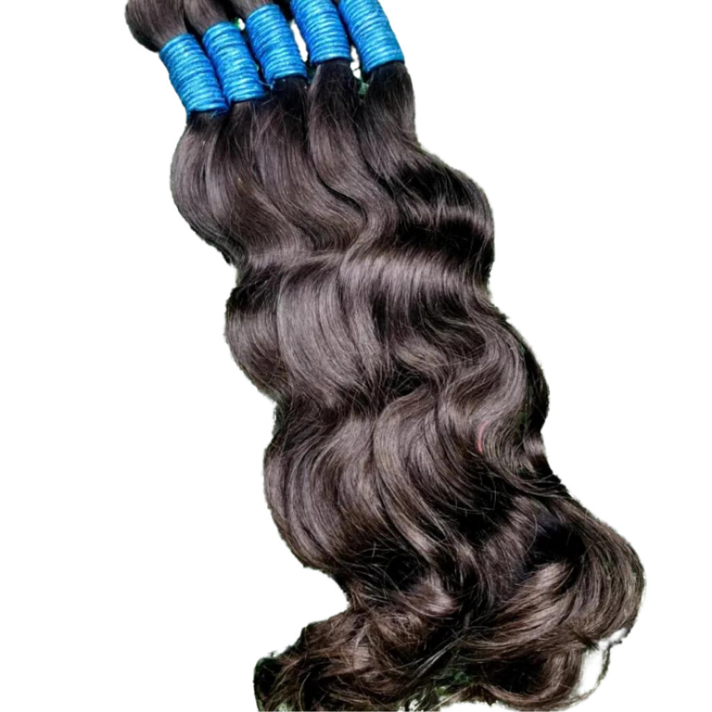 Cabelo Indiano Ondulado Liga Azul 100 Gramas Cabelo 100% Humano Semi Limpo
