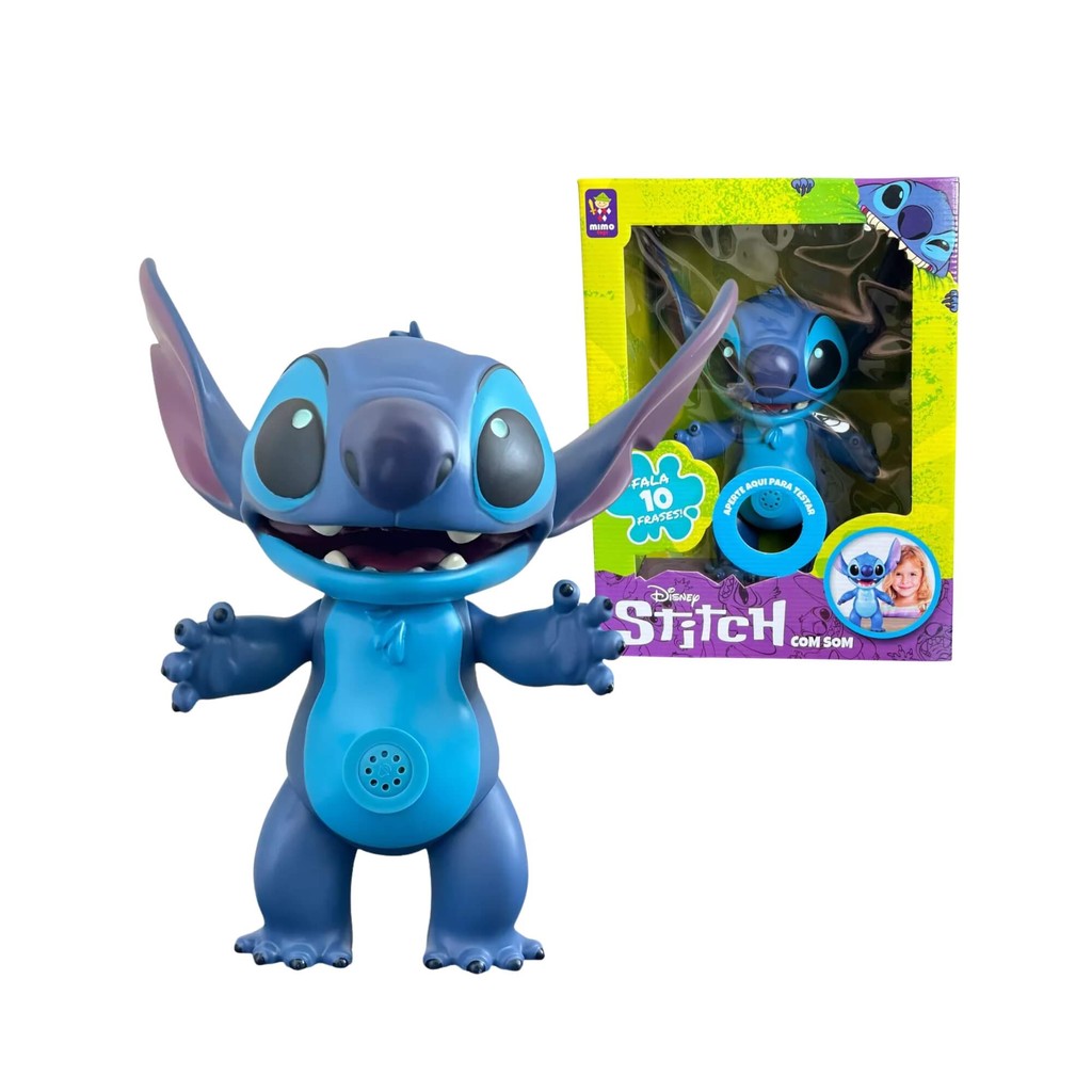 Brinquedo Infantil Boneco Lilo & Stitch Gigante Fala 10 Frases Mimo Toys Presente Criança Diversão em Oferta na Shopee