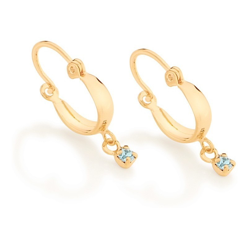 Brinco Argola Infantil Com Cristal Rommanel 523201 em Oferta na Shopee